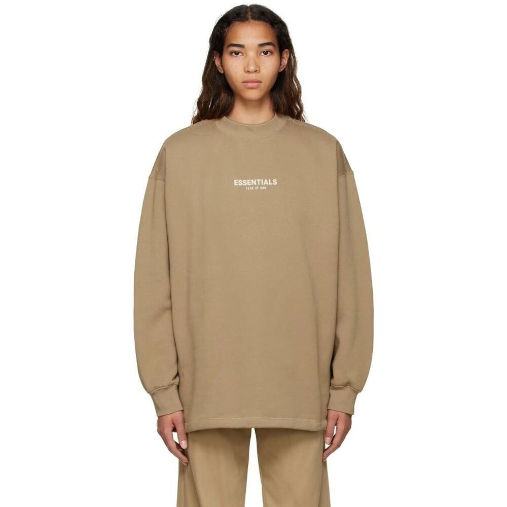Womens  FEAR OF GOD ESSENTIALS Tan Cotton Sweatshirt Size: XL NWT